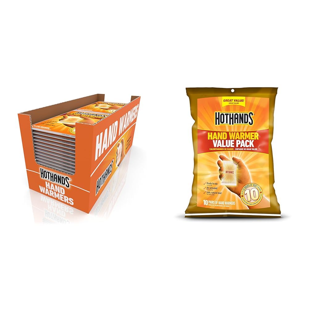 HotHands Hand Warmers 40 Pair & 10 Pair Value Pack - Up to 10 Hours Natural Odorless Air Activated Single Use Heat