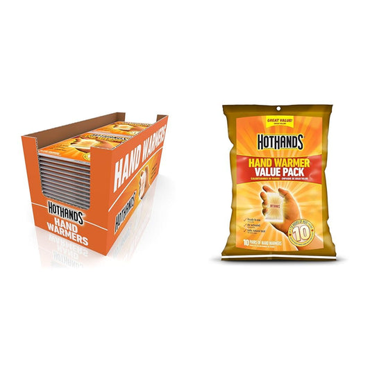 HotHands Hand Warmers 40 Pair & 10 Pair Value Pack - Up to 10 Hours Natural Odorless Air Activated Single Use Heat