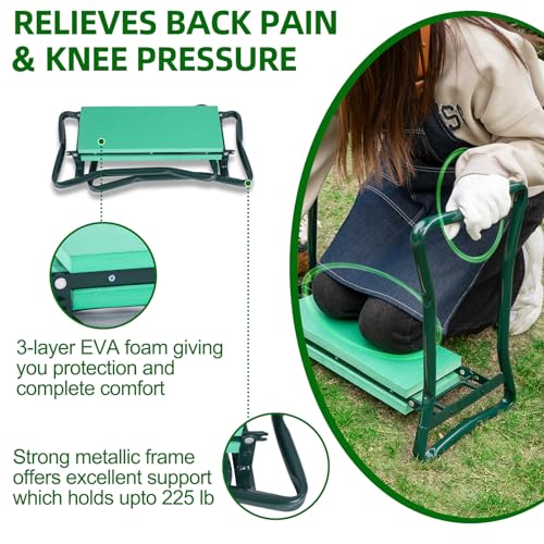 Backyard Expressions Garden Kneeler - Multi-Functional Gardening Seat and Kneeler
