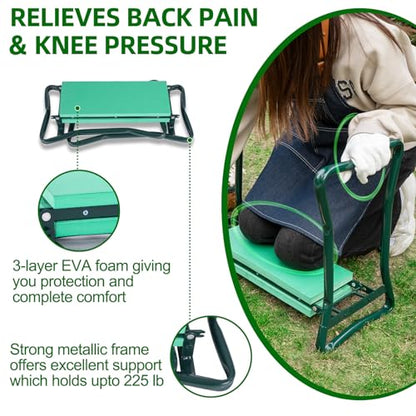 Backyard Expressions Garden Kneeler - Multi-Functional Gardening Seat and Kneeler