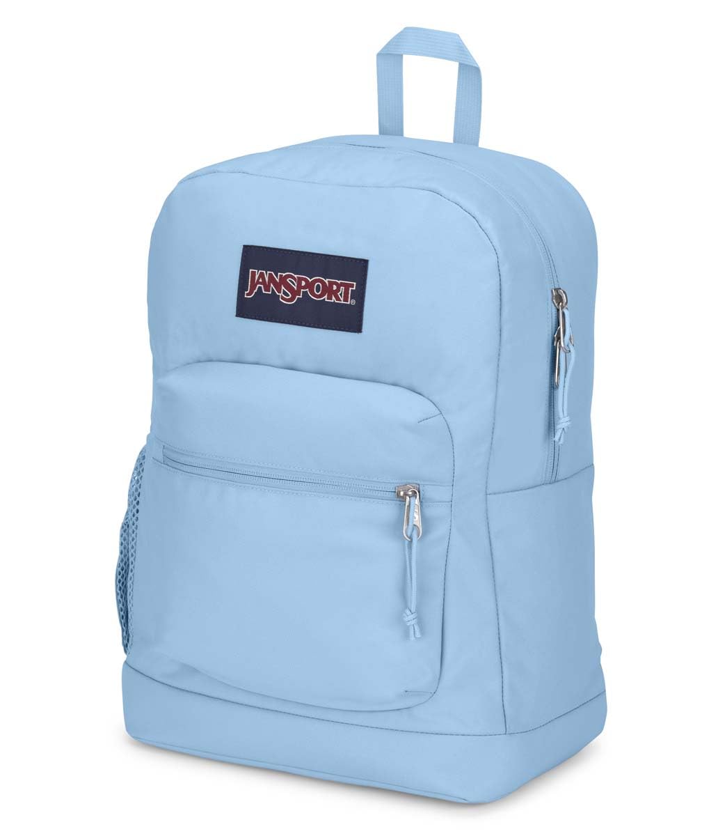 JanSport Cross Town Plus Backpack - Large Main Compartment, Side Water Bottle Pocket, 15-Inch Padded Laptop Sleeve - Blue Dusk