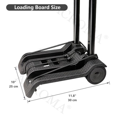 Acroma Folding Luggage Cart with 2 Elastic Ropes, 77 lbs Portable Hand Truck, 2-Wheeled Utility Dolly Cart Ideal for Travel, Moving, Shopping, Office Use and More