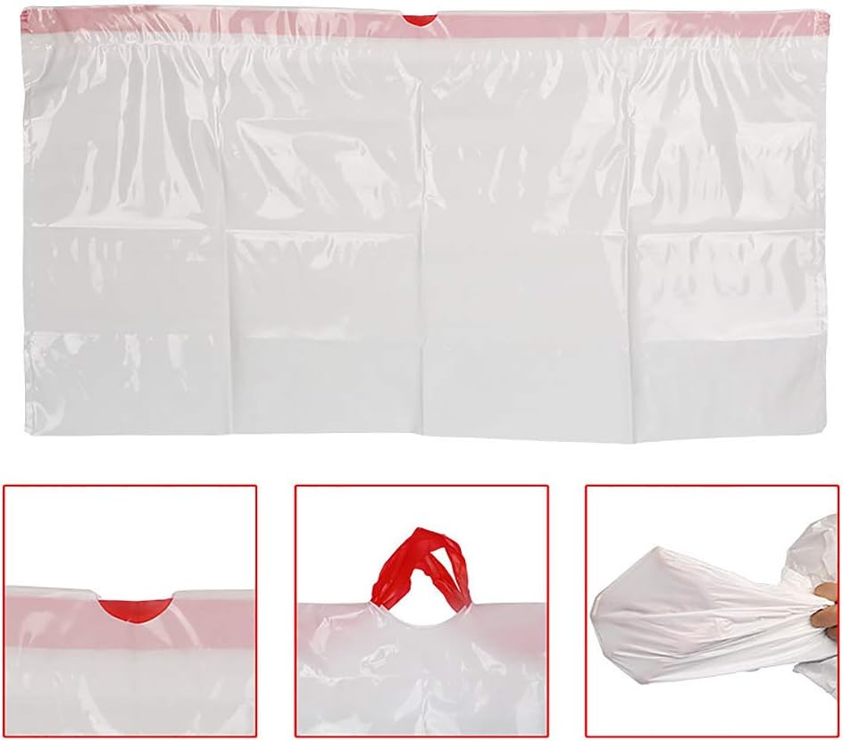 BILIEASY Cat Litter Box Liners large with Drawstrings 10 Pack Scratch Resistant Bags for Medium and Large Litter Box (M, WHITE)