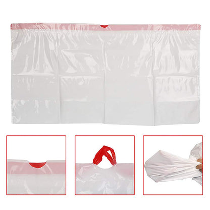 BILIEASY Cat Litter Box Liners large with Drawstrings 10 Pack Scratch Resistant Bags for Medium and Large Litter Box (M, WHITE)