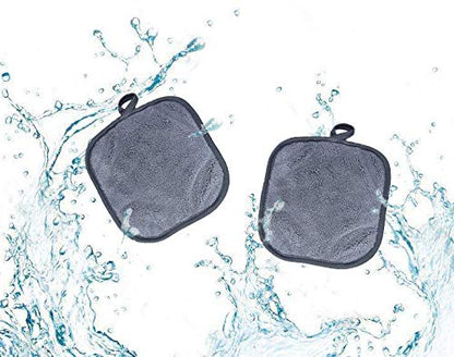 BloomSesame Makeup Remover Cloths for Face, Eye, Lips - Reusable Makeup Remover Pads Soft Microfiber Facial Cleansing Cloths 5 x 5 inch 6 Pack (Gray)