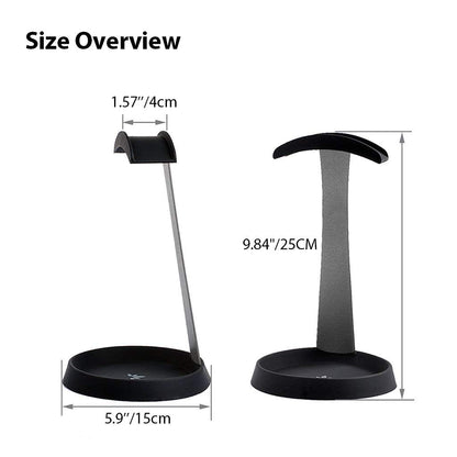 Avantree Metal & Silicone Headphone Stand Hanger with Cable Holder, Black Desk Earphone Mount Rack for Sennheiser, Sony, Bose, Beats Gaming Headset Display, Fancy Music Studio Accessories - HS102