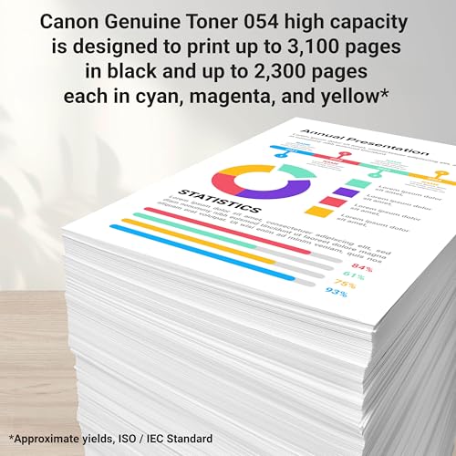 Canon Genuine 054 Black Toner Cartridge High Capacity Compatible with LBP622Cdw, LBP623Cdw, MF641Cdw, MF642Cdw, MF644Cdw
