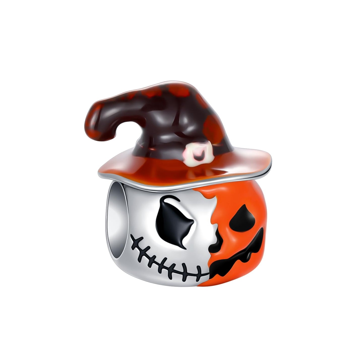 ARVALILS Pumpkin Hat Halloween Charm 925 Sterling Silver Charm Fits Women's Charm Bracelet & Necklace Halloween Jewelry Gifts for Women