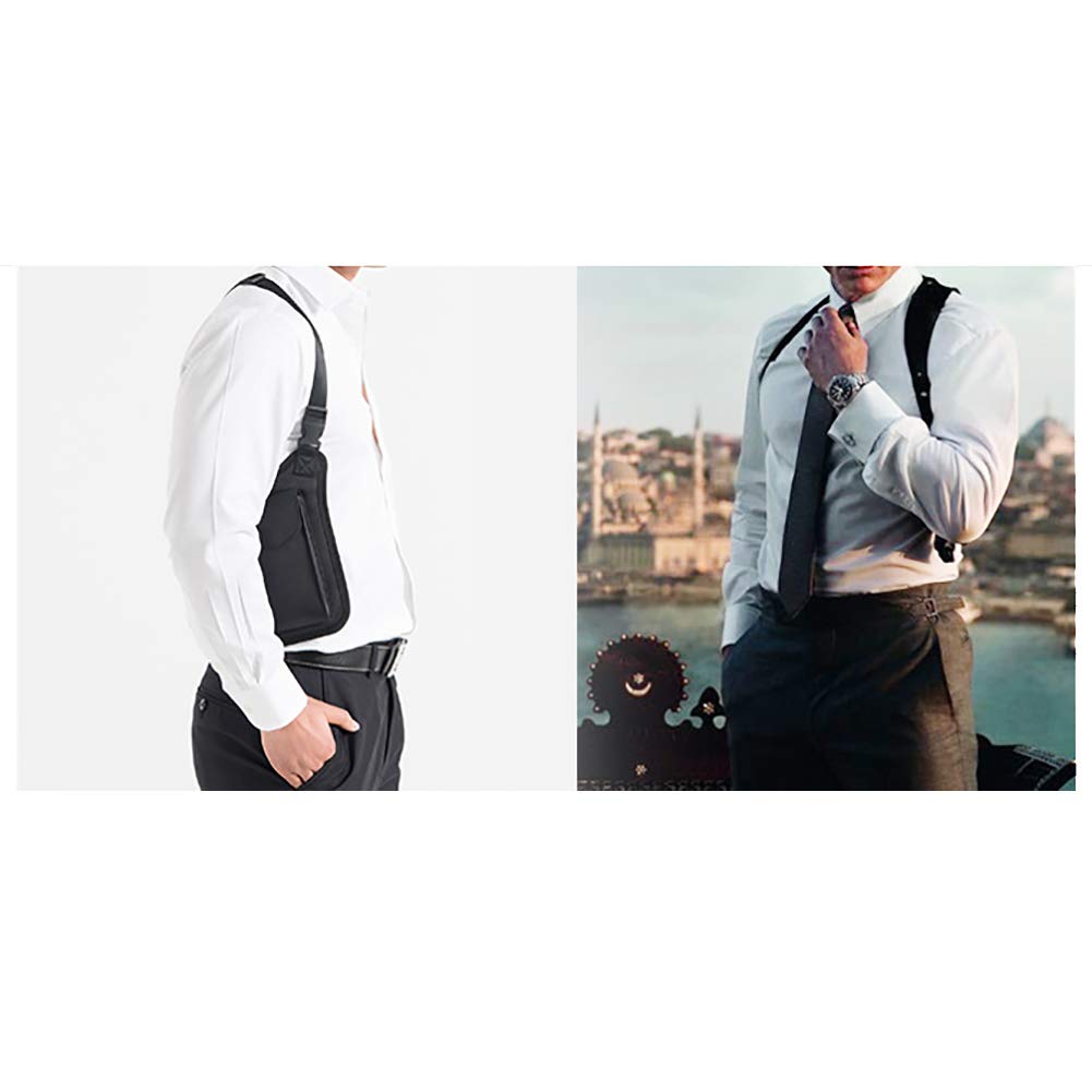 Anti-Thief Hidden Underarm Shoulder Bag, Concealed Pack Pocket, Multi-Purpose Men/Women Safety Double Storage Armpit Holster Tactical Bag for Travel Outdoors