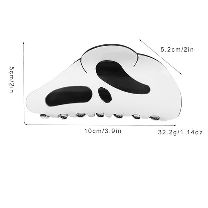 AUOCATTAIL Halloween Hair Claw Clip 2pcs Big Mask Ghost Face Hairpin Funny Ponytail Clip Scream Grimaces Scary Styling Shark Hair Accessories Halloween Styling