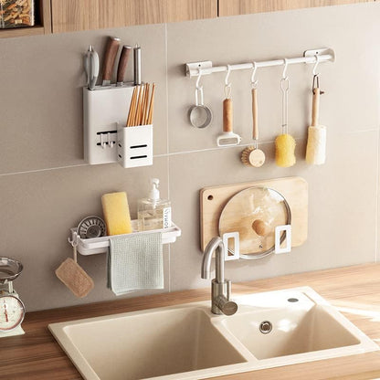 Asonen Dish Drainers,Sponge Holder Sink Tidy Organiser for Sponges Washing Up Kitchen Brush Wash Up Liquid and Sink Stopper Wall Mounted/Hanging for Kitchen Accessories