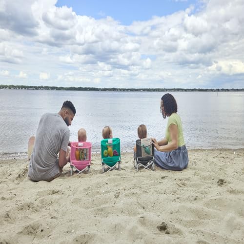 Bright Starts Pop 'N Sit Portable Booster, Indoor/Outdoor Use, Floor Seat with Feeding Tray, Teal, 6 Mos - 3 Yrs