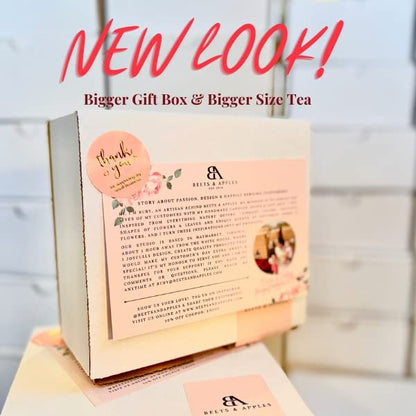 Beets and Apples Happy Birthday Gift Basket, Birthday Spa Gift Baskets for Women, Organic Spa Gift Set, Self Care Gift Basket for Birthday Gifts, Handmade in USA Unique Birthday Gifts Relaxation Gift (Happy B-Day)