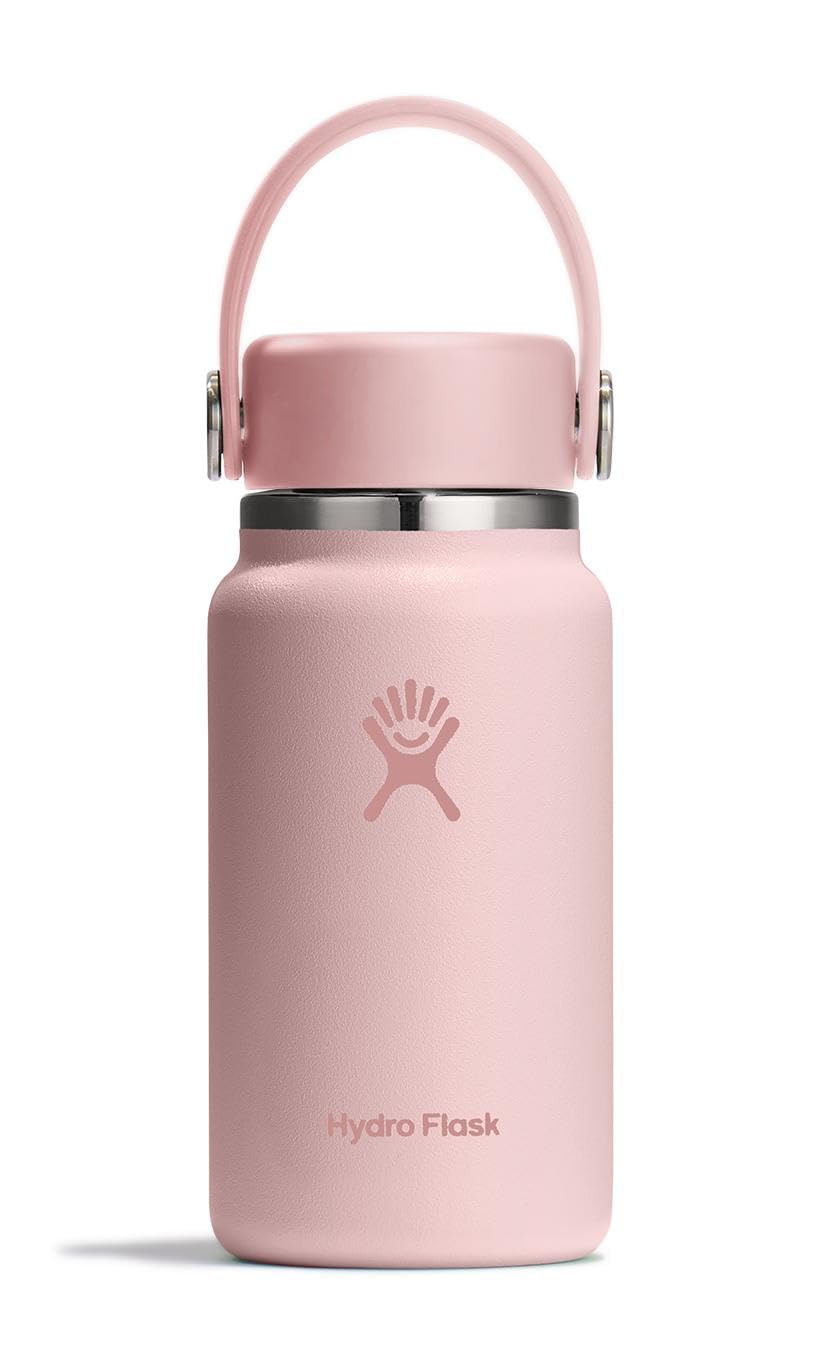 Hydro Flask Micro Bottle - Insulated Mini Leak Proof Flask for Purse or Pocket in 6.7 Oz Trillium Pink