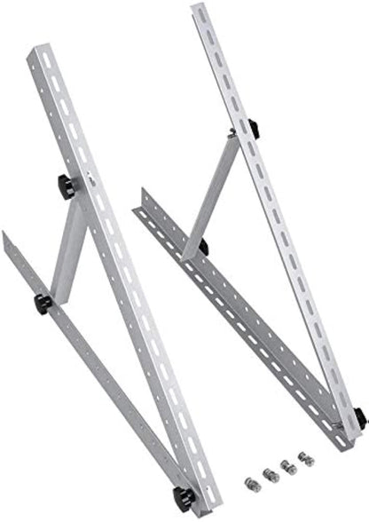 BougeRV 28in Adjustable Solar Panel Tilt Mount Brackets with Foldable Tilt Legs, Solar Panels Mounting Support up to 100 150 200 Watt Solar Panel for Roof, RV, Boat, and Off-Grid