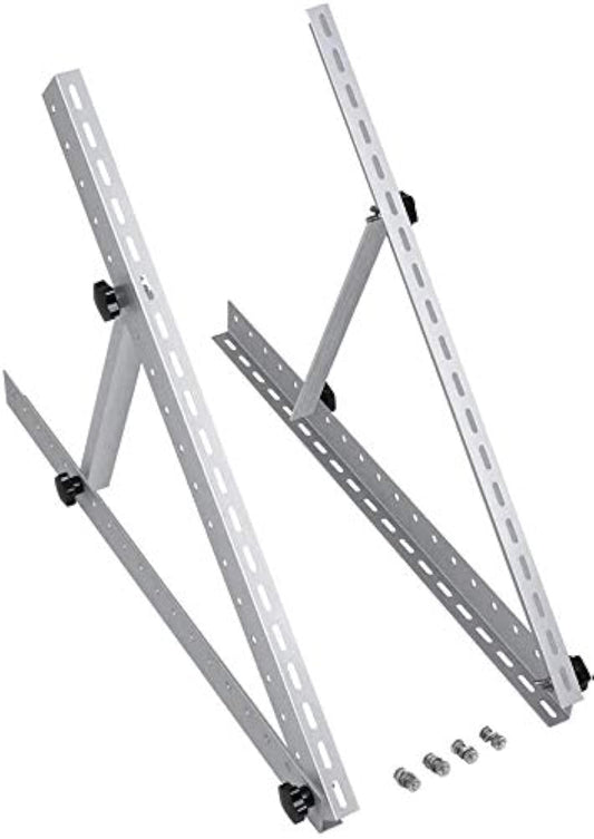 BougeRV 28in Adjustable Solar Panel Tilt Mount Brackets with Foldable Tilt Legs, Solar Panels Mounting Support up to 100 150 200 Watt Solar Panel for Roof, RV, Boat, and Off-Grid