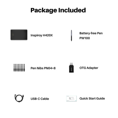 HUION H420X OSU Tablet Graphic Drawing with 8192 Levels Pressure Battery-Free Stylus, 4.17x2.6 inch Digital Tablet Compatible with Window/Mac/Linux/Android for OSU Game, Online Teaching