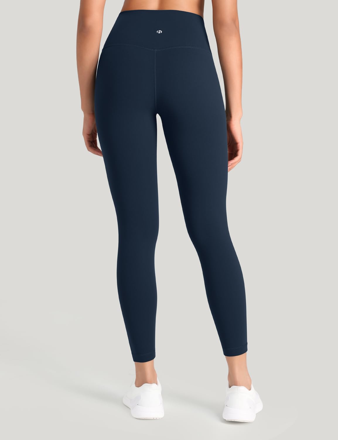 HeyNuts Pure&Plain Workout Pro 7/8 Leggings for Women, High Waisted Athletic Compression Tummy Control Yoga Pants 25'' True Navy M(8/10)