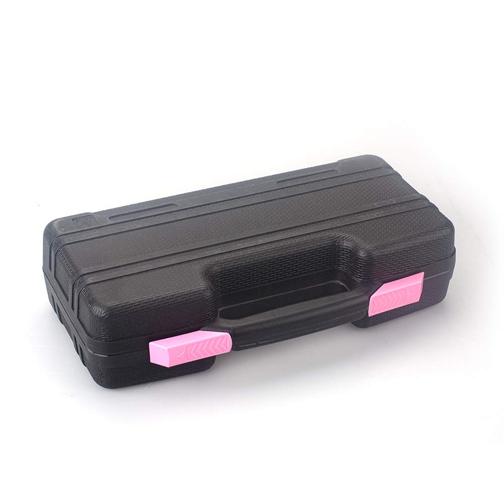 39-Piece General Tool Set-Essential Household Hand Tool Kit with Portable Toolbox Storage Case（Pink）