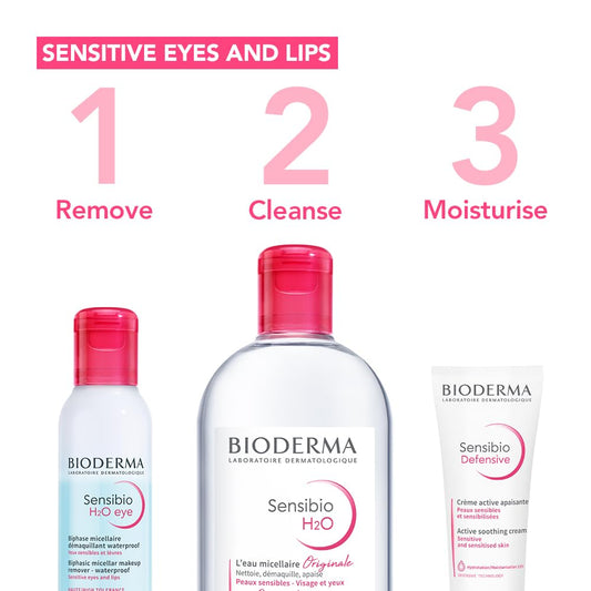 BIODERMA Sensibio H2O Eye - Biphasic Micellar Water Waterproof Makeup Remover, 125ml