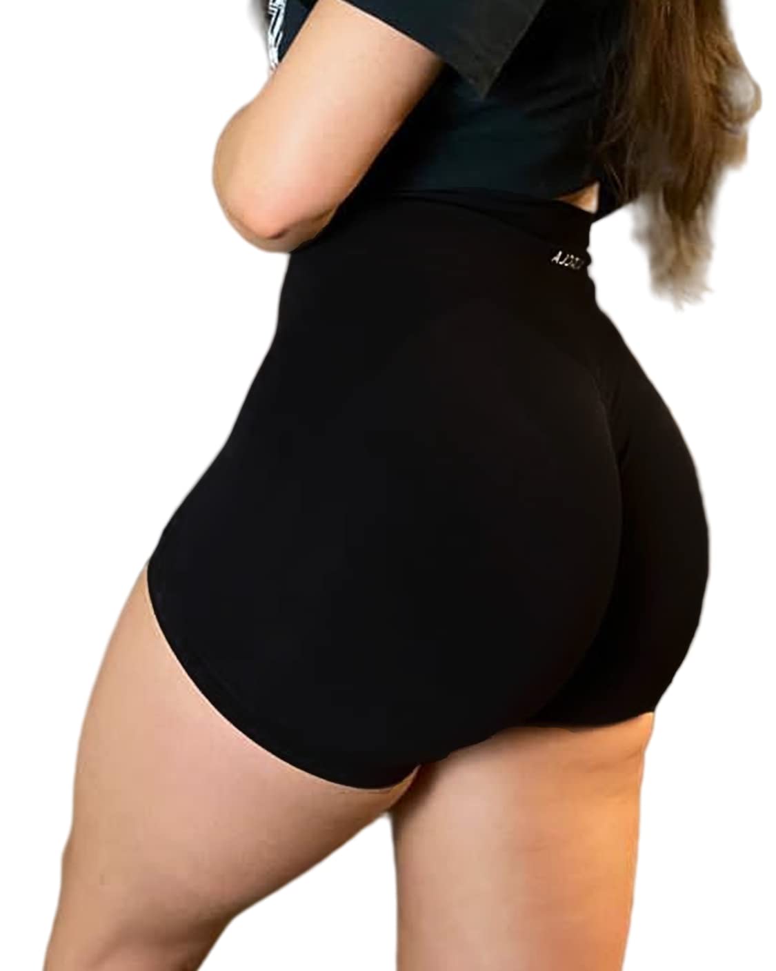 AUROLA Intensify Workout Shorts for Women Seamless Scrunch Short Gym Yoga Running Sport Active Exercise Fitness Shorts,Black,M