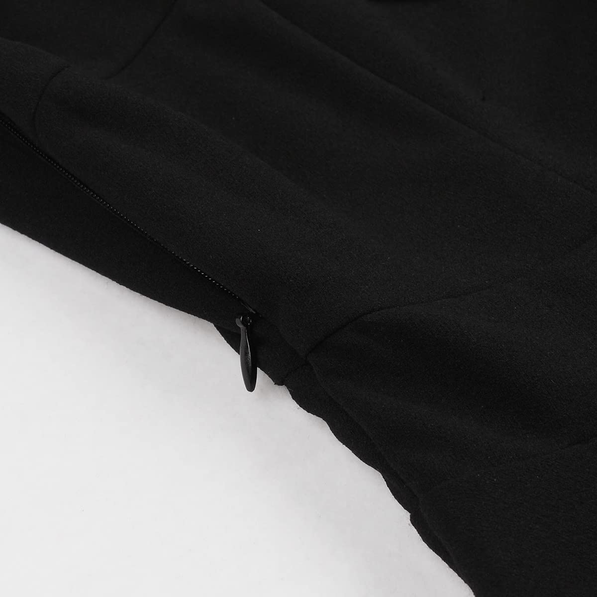 Women Peter Pan Collar Bell Sleeve Vintage 1950s Cocktail Swing Dress Keyhole Mesh Sheer Gothic Mini Dress Panel Vintage Flared A-line Prom Dress Wedding Evening Party Goth Dress Black-Bell Sleeve L