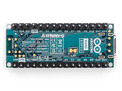 Arduino Nano ESP32 with Headers [ABX00083] – ESP32-S3, USB-C, Wi-Fi, Bluetooth, HID Support, MicroPython Compatible for IoT & Embedded Projects