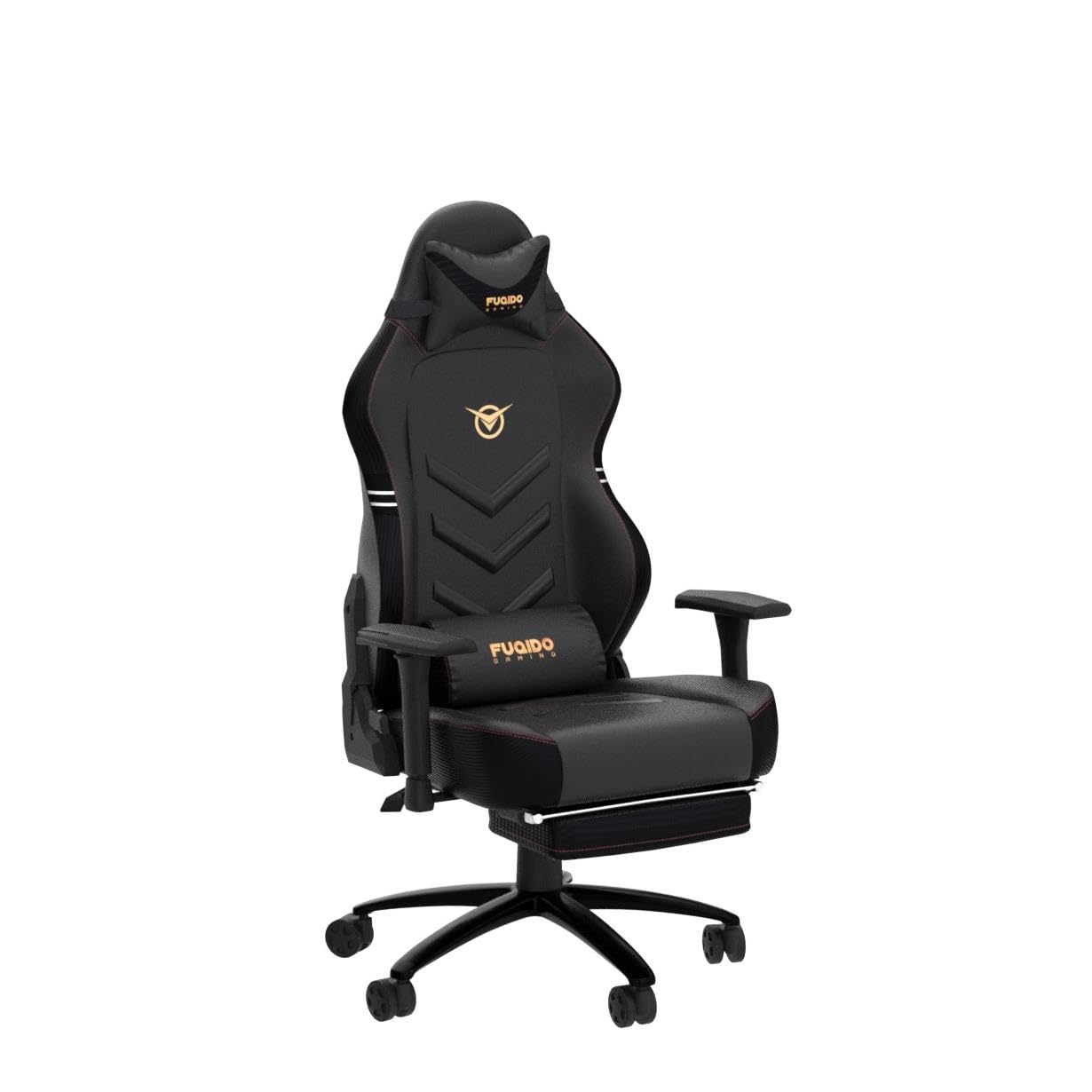 Big and Tall Gaming Chair with Footrest 350lbs-Racing Computer Gamer Chair, Ergonomic High Back PC Chair with Wide Seat, Reclining Back, 3D Armrest for Adult-Black