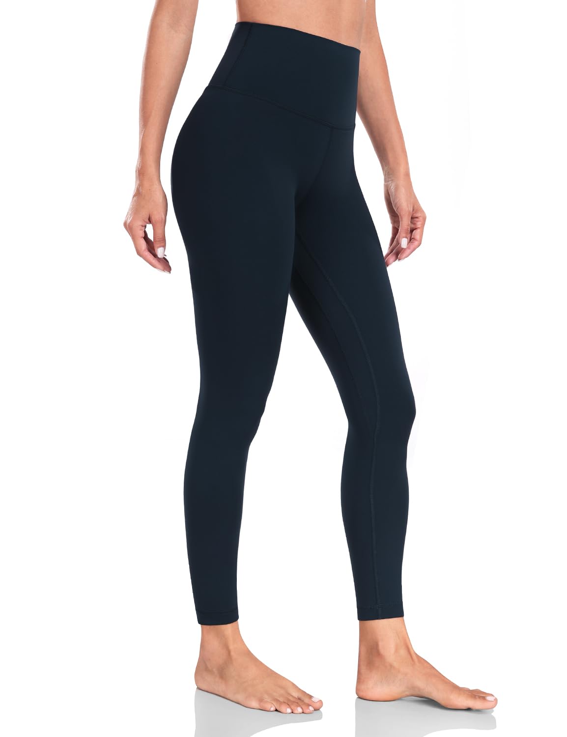HeyNuts Yoga Pro 7/8 Leggings, High Waisted Soft Pants Buttery Workout Leggings Athletic Compression Yoga Pants 25'' True Navy M(8/10)