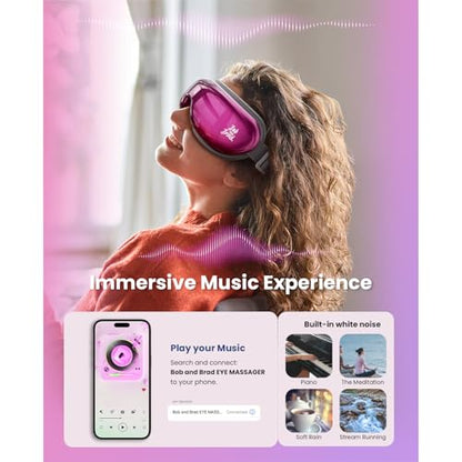 BOB AND BRAD Eye Massager with Heat and Cooling, Birthday Gifts for Women Men Her Him, EyeOasis 3 Eye Mask for Migraines FSA HSA Eligible, Heated Face Massager for Dry Eyes Strain Relief Improve Sleep