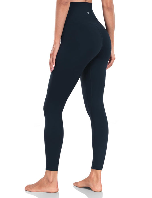 HeyNuts Yoga Pro 7/8 Leggings, High Waisted Soft Pants Buttery Workout Leggings Athletic Compression Yoga Pants 25'' True Navy M(8/10)