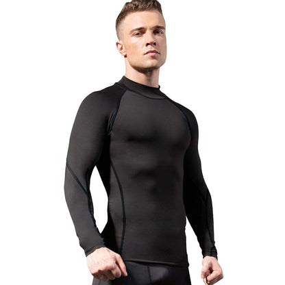 2/3 Pack Men's Compression Shirts Long Sleeve Workout Shirts Mock Turtleneck Athletic Base Layer Active Undershirts Tops