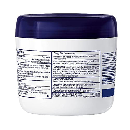 Aquaphor Baby Healing Ointment Advanced Therapy Skin Protectant for Chapped or Dry Skin, Drool Rash and Diaper Rash Ointment, 14 Oz Jar
