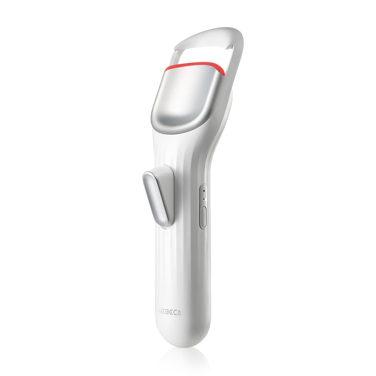 HEBECA Heated Eyelash Curler Professional - Eye Lashes Curler with Innovative Heating Silicone, Electric Eyelashes Curler with 600mAh Rechargeable Battery EC4001 (White)