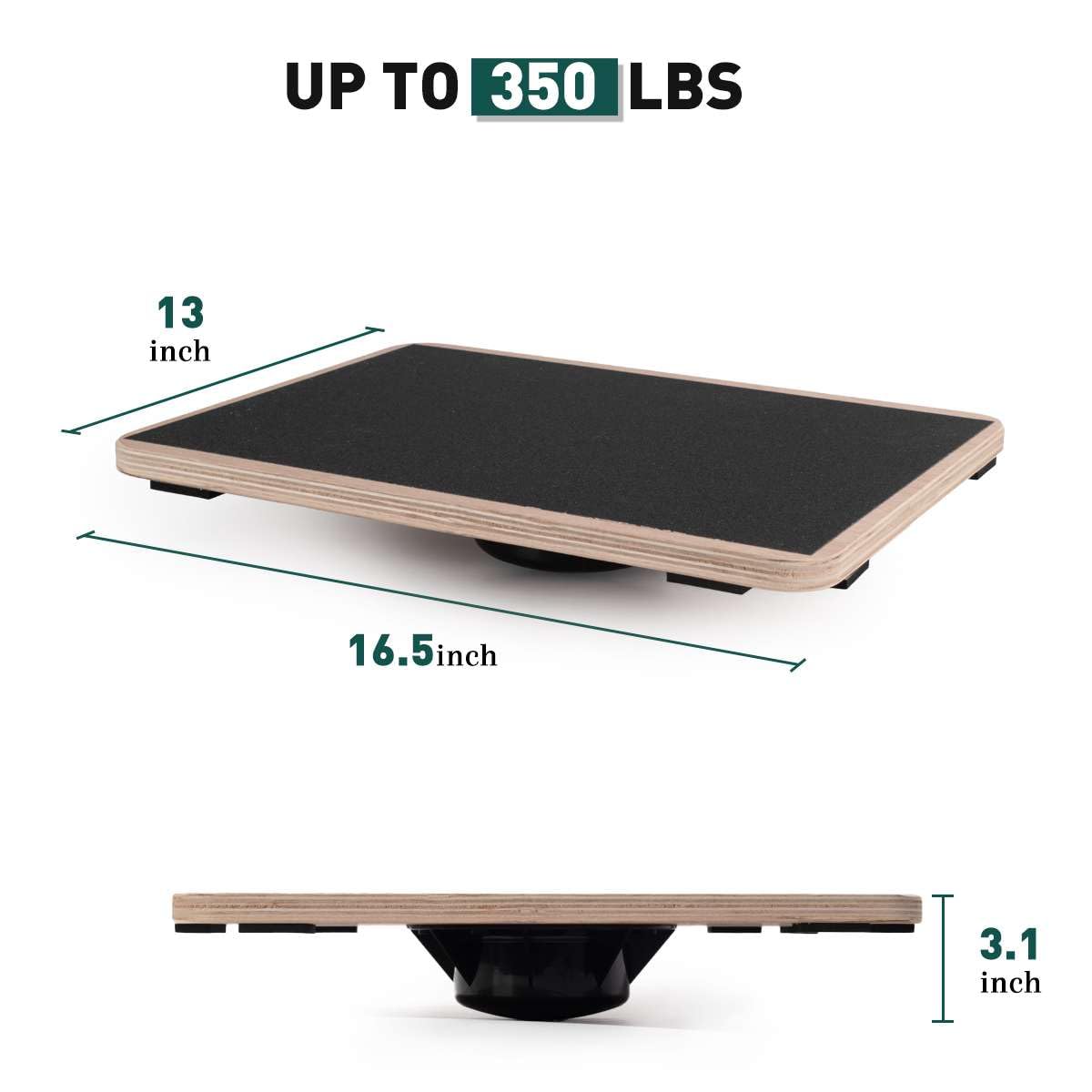 360 Degree Rotation Balance Board Wobble Board Anti-Slip Balance Boards for Adults Wooden Rocker Board Balance Board for Physical Therapy Standing Desk Core Strength
