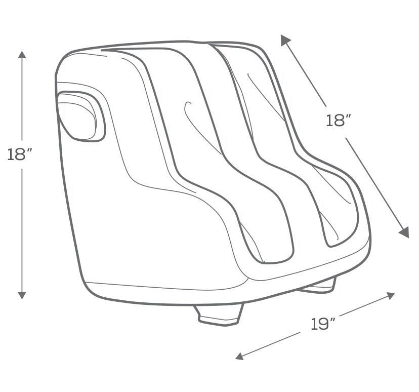 Human Touch Reflex5s Foot & Calf Massager for Stress & Plantar Fasciitis Relief+Relaxation +Kneading & Compression for Circulation Support -1 Year Warranty - Adjustable Fit for Women & Men Size 12