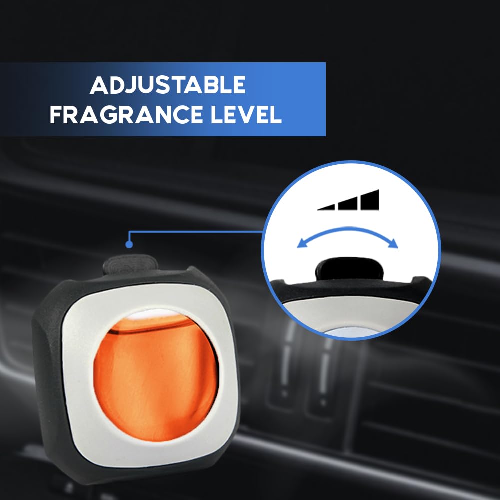 Air Jungles Eleu Pomelo Scent Car Air Freshener Clip, 6 Vent Clips, 4 ml Each, Long Lasting Air Freshener, Up to 180 Days Car Refresher Odor Eliminator