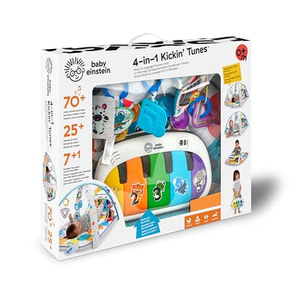 Baby Einstein 4-in-1 Kickin' Tunes Music and Language Play Gym and Piano Tummy Time Activity Mat
