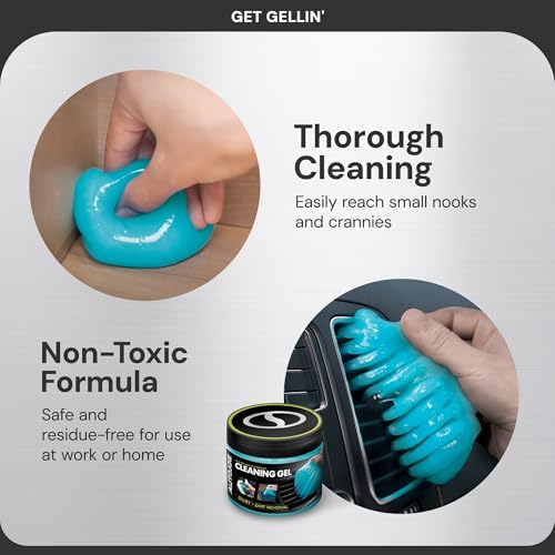 Auto Joe 2-Pack Multi-Purpose Cleaning Gel for Dust and Dirt Removal, 5.6 Ounces