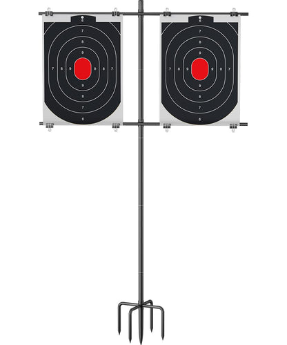 Ardier Adjustable Shooting Target Stand with 5-Prong Base, Portable Target Steel Holder for Firearms, BB Guns, Airsoft and Rifle Practice, Hunting & Shooting Accessory for Outdoor Range (No Paper)
