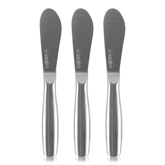 Boska Mini Spreading Knife Set - Butter knife Copenhagen Stainless Steel Multi-purpose Spreading Knives - Used for Cheese, Butter, Jam, Pastry, and Other Kitchen Daily Spreader Knife - 3 Pieces