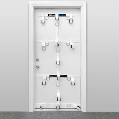Bodylastics Ultra Anchor Door Attachment with 25 Durable Connectors for Anti Snap Resistance Bands Strength Training on Any Standard Door, White