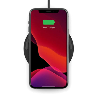 Belkin Quick Charge Wireless Charging Pad - 10W Qi-Certified Charger Pad for Apple iPhone, Samsung Galaxy, Pixel, Airpods Pro & More, Charge While Listening to Music, Streaming Videos - Black (No PSU)