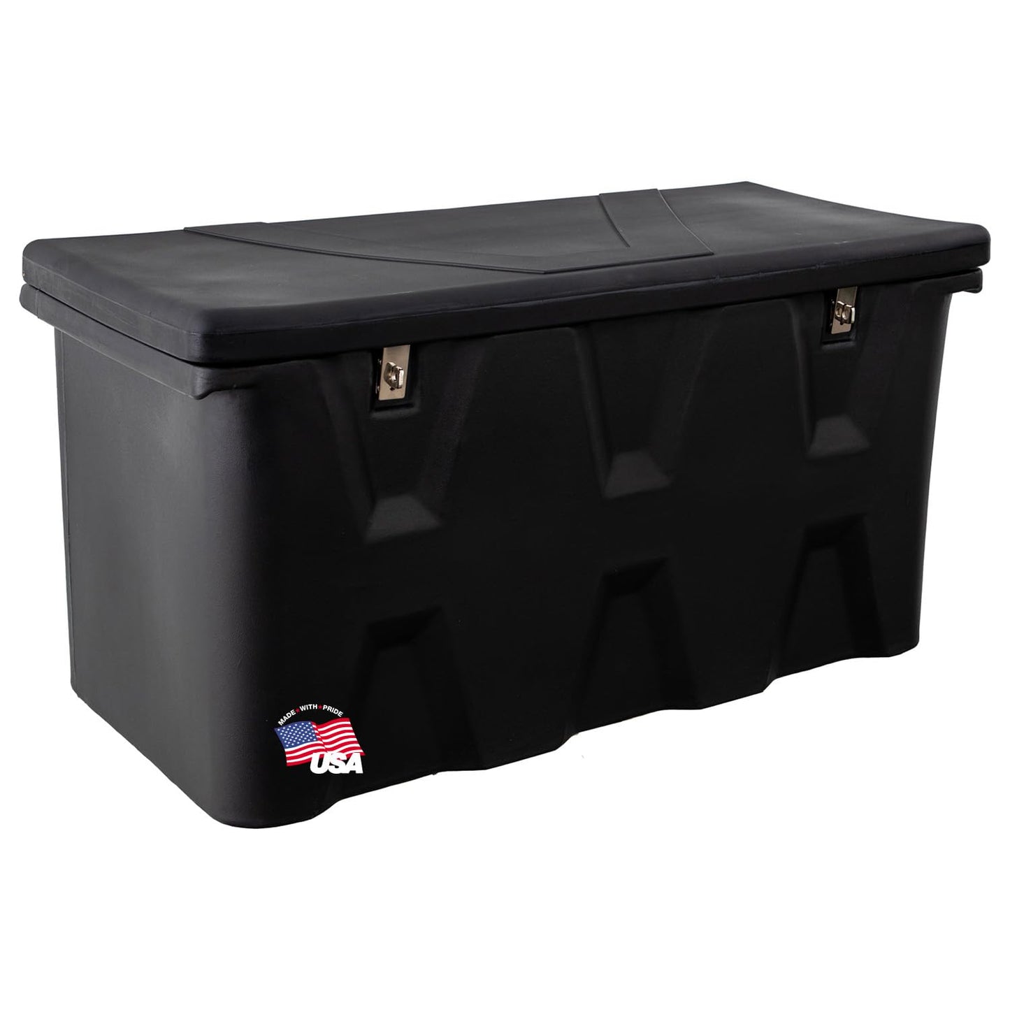 Buyers Products 1712240 Black Poly All-Purpose Storage Chest , 6.3 cu. ft, Made In The USA, Dent-Resistant Lockable Storage Box for Truck, Trailer, Dock, or Deck, High-Density Polyethylene