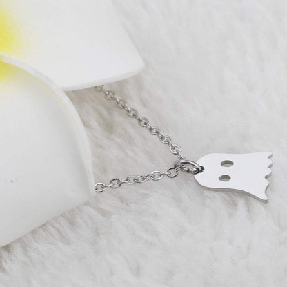 BNQL Tiny Cute Ghost Necklace Halloween Funny Jewelry