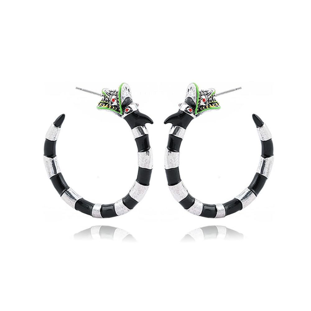 Beetle Sandworm Juice Hoop Earring - Coral Snake Earrings - Costume Jewelry for Womenand Fans(Sandworm Earring)