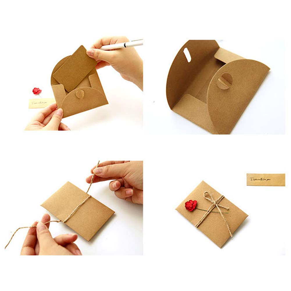 AECIH Flower Thank You Card 12 Pack All Occasion Greeting Card Handmade Invitation Card with Envelopes