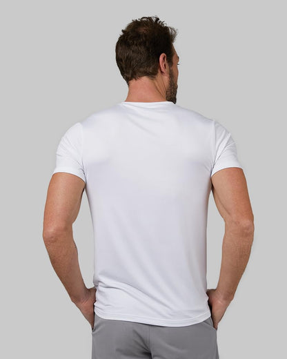 32 Degrees Mens 4 Pack Cool Quick Dry Active Basic Crew T-Shirt, White, X-Large