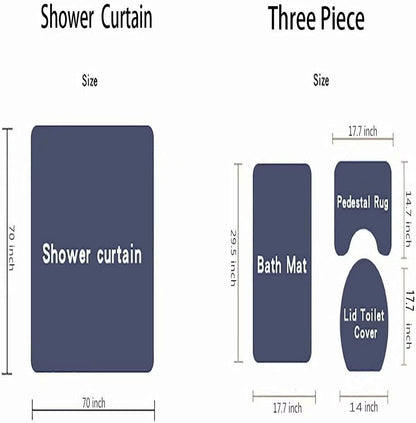 Yddsky 4 Pcs Halloween Shower Curtain Set with Rugs Toilet Lid Cover,Bloody Hand Shower Curtain with 12 Hooks for Bathroom Set Decor Horrible Halloween Bathroom Decor Theme