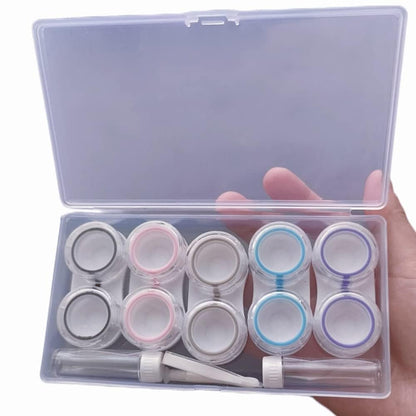 APZDFGIFCD Clear Contact Lens Case, Contact Lens Organizer Case with Carrying Travel Holder -10 Pack